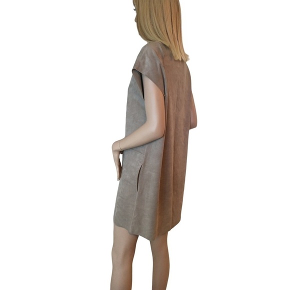 Aritzia Wilfred Free Nori Vegan Suede Dress Oversize Pockets - Picture 7 of 15